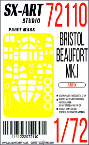 Paint Mask 1/72 Bristol Beaufort Mk.I (Airfix)