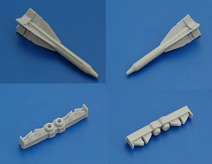 Additions (3D resin printing) 1/72 Aircraft guided missile Kh-29L with launcher AKU-58 (Advanced Modeling) 