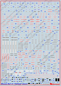 Decal 1/32 Mikoyan MiG-21 Stencil Data (Begemot)