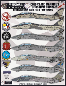 Decal 1/48 'Colors and Markings of US Navy Grumman F-14s Part VII'  (Furball Aero-Design)