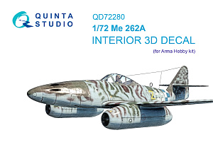 Me 262A 3D-Printed & coloured Interior on decal paper (Arma Hobby)