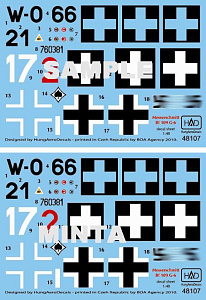 Decal 1/72 Bf 109 G-6 (Hungary, Luftwaffe) (HAD)