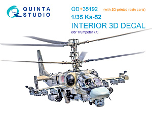 Ka-52 3D-Printed & coloured Interior on decal paper (Trumpeter) (with 3D-printed resin parts) 