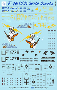 Decal 1/48 Lockheed-Martin F-16C/D Wild Ducks (Two Bobs)