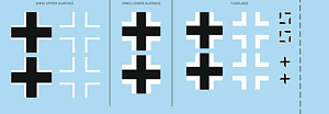 Decal 1/48 Bf 109G-2 national insignia (EDU)