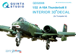A-10A 3D-Printed & coloured Interior on decal paper (for Trumpeter  kit)