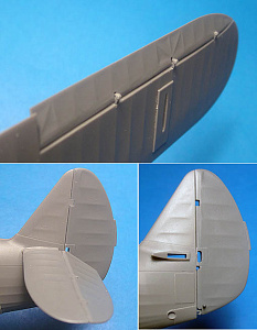 Additions (cast) 1/48 Correction set #2 for I-153 "Chaika"Control Surface set (for ICM) (Vector) 