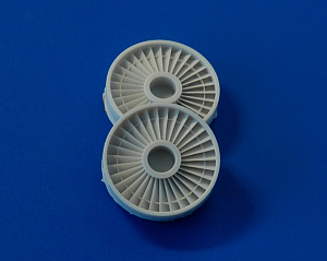 Additions (3D resin printing) 1/72 Intake duct of air intake and CND of D-30KP engine (Amigo Models)