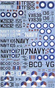 Decal 1/72 Hawker Sea Fury FB.11 (8) (Xtradecal)