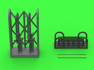 Aircraft detailing sets (resin) 1/72 German WW I machine gun Spandau LMG 08/15 (2 pcs) - with LONG charging handle - complete guns incl. 3D resin & brass parts
