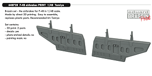 Additions (3D resin printing) 1/48 McDonnell F-4B Phantom airbrakes (designed to be used with Tamiya kits)