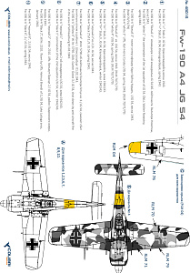 Decal 1/48 Fw-190 A4 Jg 54 (Colibri Decals)