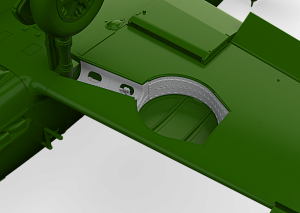 Additions (3D resin printing) 1/72 Messerschmitt Bf-109F/G wheel bays angular 3D-Printed (designed to be used with Eduard kits) 