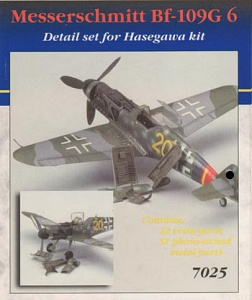 Additions (3D resin printing) 1/72 Messerschmitt Bf-109G-6 details (designed to be used with Hasegawa kits) 