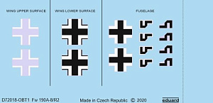 Decal 1/72  Fw 190A-8/R2 national insignia (EDU)