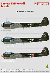 Decal 1/32 Junkers Ju-88A-1 (3) (Techmod)