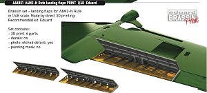 Additions (3D resin printing) 1/48 Nakajima A6M2-N Rufe landing flaps 3D-Printed (designed be used with Eduard kits)