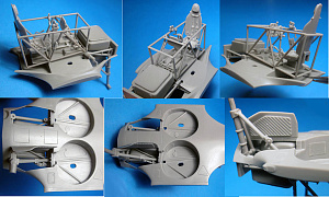 Additions (cast) 1/48 Correction set #3 for I-153 "Chaika"Interior & U/C set (for ICM) (Vector) 