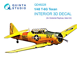 T-6G 3D-Printed & coloured Interior on decal paper (Italeri)