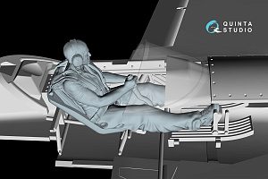 Male pilot sitting in SU-31 (Quinta Models)