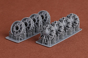 Additions (3D resin printing) 1/72 Boeing B-17F/B-17G Flying Fortress engine set (designed to be used with Revell kits) 3D-printed resin