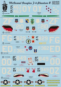 Decal 1/48 McDonnell F-4 Phantom II in Vietnam war (6) (Print Scale)