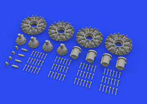 Additions (3D resin printing) 1/48 Boeing B-17 Flying Fortress (designed to be used with Eduard kits) 