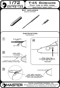 Aircraft detailing sets (brass) 1/72 McDonnell-Douglas T-45 Goshawk - Pitot Tube & Angle Of Attack probe