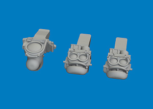 Additions (3D resin printing) 1/72 North-American P-51D Mustang gun sights (3D-Printed) 1/72 (designed to be used with Arma Hobby kits)