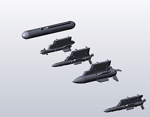 Additions (3D resin printing) 1/144 SU-30SM armament kit (KepModels)