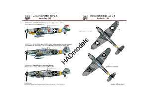 Decal 1/48 Messerschmitt Bf 109G-6 (3x camo) (HAD)