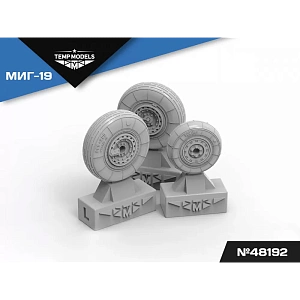 Additions (3D resin printing) 1/48 HIGHLY DETAILED WHEEL SET MIG-19 (Temp Models)