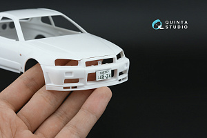 Nissan Skyline GT-R R34 V-Spec II 3D-Printed & coloured Interior on decal paper (Tamiya) (with metal sticker parts)