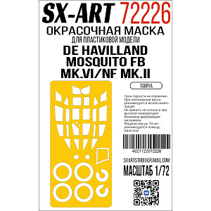 Paint Mask 1/72 De Havilland Mosquito FB Mk.VI/NF Mk.II (Tamiya)