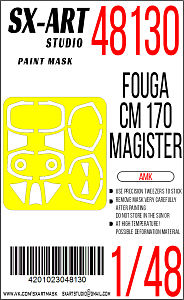 Paint Mask 1/48 Fouga CM.170 Magister (AMK)