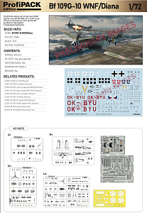 Model kit 1/72 Messerschmitt Bf-109G-10 WNF/Diana ProfiPACK edition (Eduard kits)