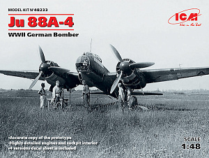 Model kit 1/48 Junkers Ju-88A-4 WWII German Bomber (ICM)