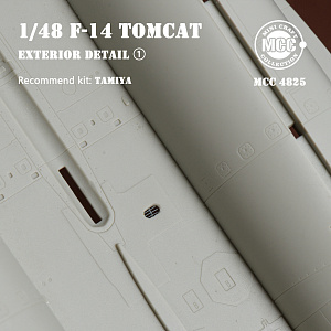 Additions (3D resin printing) 1/48 Grumman F-14 Tomcat Exterior Details Part 1. 1 set of F-14 exterior details