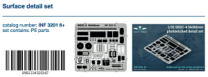 Aircraft detailing sets (etched) 1/32 Surface detail set Curtiss SB2C-4 Helldiver (designed to be used with Infinity Models kits)