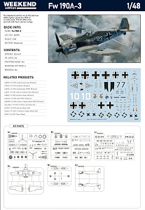 Model kit 1/48 Focke-Wulf Fw-190A-3 The Weekend edition (Eduard kits)