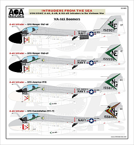 Decal 1/32INTRUDERS FROM THE SEA¶USN/USMC Grumman A-6A, A-6B, & KA-6D Intruders in the Vietnam War  (AOA Decals)