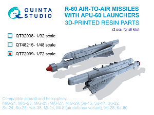 R-60 Air-to-air Missiles with APU-60  Launchers, 2 pcs (for all kits)