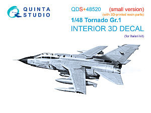 Tornado Gr.1 3D-Printed & coloured Interior on decal paper (Italeri) (small version) (with 3D-printed resin parts)