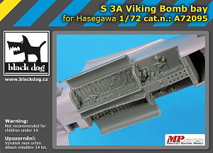 Additions (3D resin printing) 1/72 Lockheed S-3A Viking bomb bay (designed to be used with Hasegawa kits) 