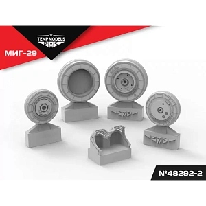 Additions (3D resin printing) 1/48 HIGHLY DETAILED WHEEL SET MIG-29 3D (Temp Models) 