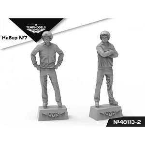 Figures (resin) 1/48 PIlots of the Russian Aerospace Forces. SET No.7-2 (Temp Models)