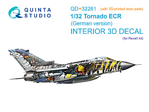Tornado ECR German 3D-Printed & coloured Interior on decal paper (Revell) (with 3D-printed resin parts)