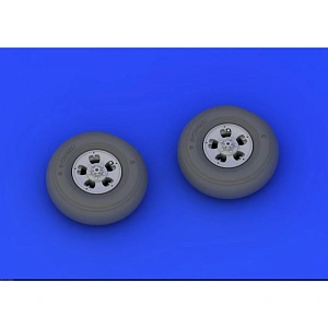 Additions (3D resin printing) 1/32       Supermarine Spitfire Mk.IIa wheels with weighted tyre effect (designed to be used with Revell kits)[Mk.I] 