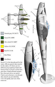 Decal 1/72 Lockheed P-38J Lightnings Wicked Women P-38 Lightnings (Bombshell)