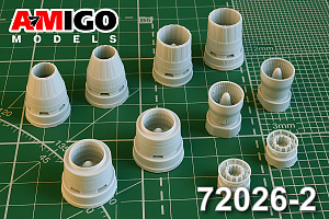 Additions (3D resin printing) 1/72 AL-41F1S Su-57 engine nozzle (Amigo Models)